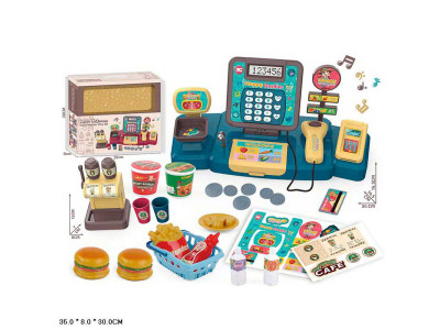 Супермаркет набір арт. 71022-55 (36шт/2)батар. каса продукти аксе звук 71022-55