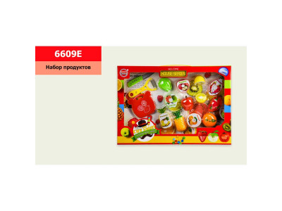Набір продуктів на липучці фрукти овочі в кор. 45*55*32см 6609E