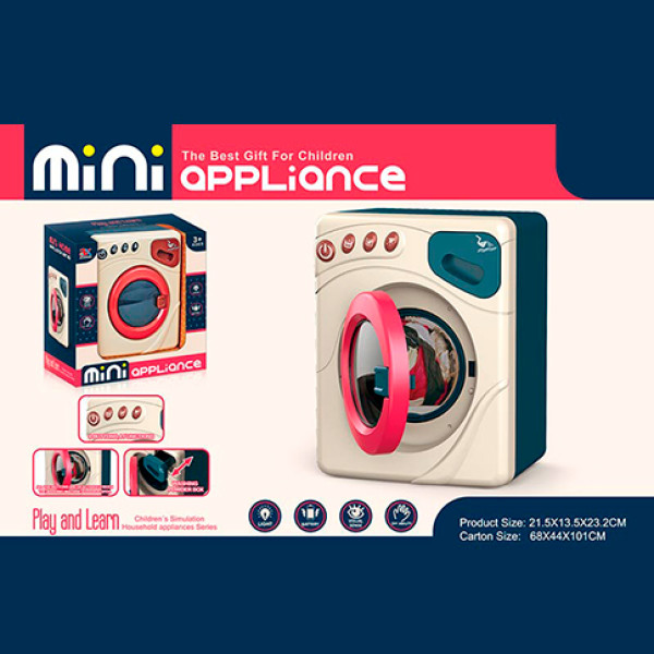 Іграшкова пральна машинка на батарейках світло звук кор. 215*135*232 6709A