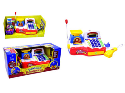 Касовий апарат KI-7778 (12шт/2) "Весела Крамничка" бат. звук. мікрофон в KI-7778