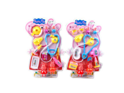Доктор "Peppa Pig" 2види 12 деталей стетоскоп шприц фігурки ...на план HK-1006AB Доктор "Peppa Pig" 2види 12 деталей стетоскоп шприц фігурки ...на план HK-1006AB