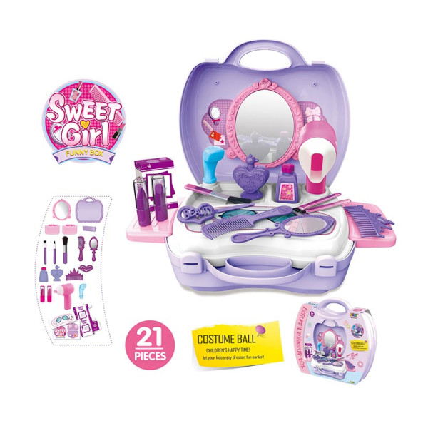 Ігровий набір салон краси у валізі з аксесуарами 8231
