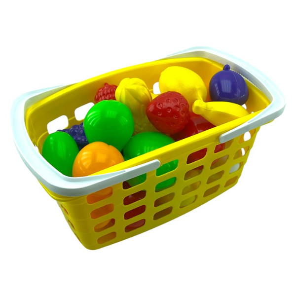 Ігровий Кошик з фруктами Бамсик пластиковий 010/10_Yellow