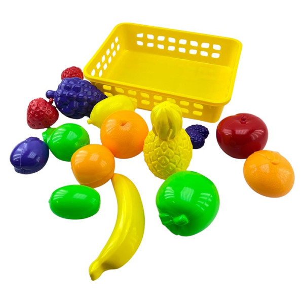 Ігровий Кошик з фруктами Бамсик пластиковий 010/13_Yellow