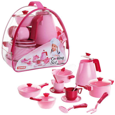 Ігровий набір посуду Cooking Set рожевий Юніка Юника 71740