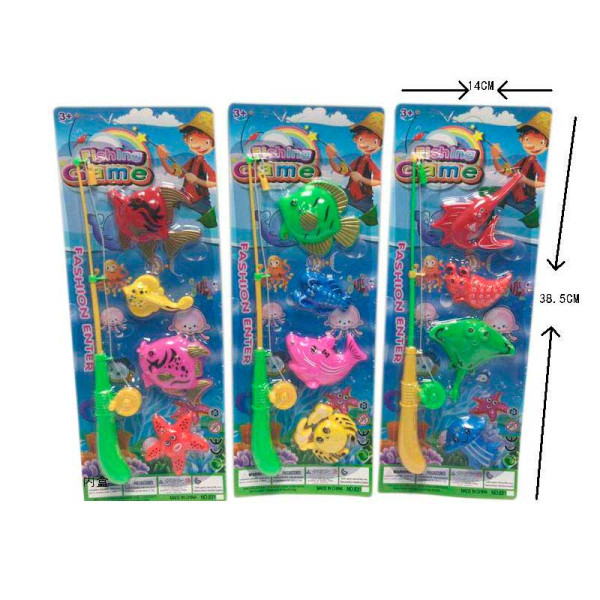 Дитяча магнітна рибалка 3 види магнітна вудка та рибки + морські жителі 831