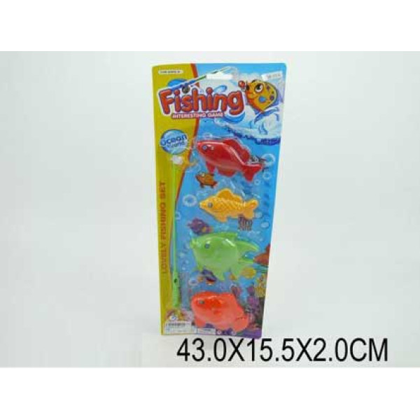 Риболовля магніт.вудка 4 морські тварини на планшетці 53*19*5см 338-17A