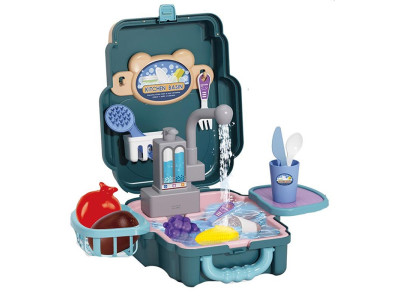 Ігровий набір кухонна мийка у валізі 20 деталей 688-106A