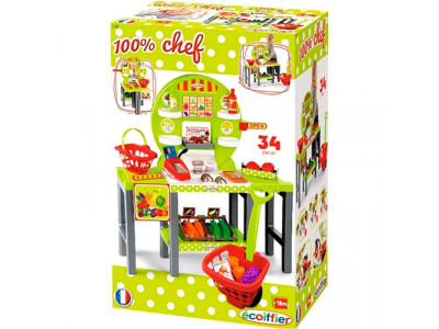 Продуктовий супермаркет Chef із кошиками та продуктами Ecoiffier 1747