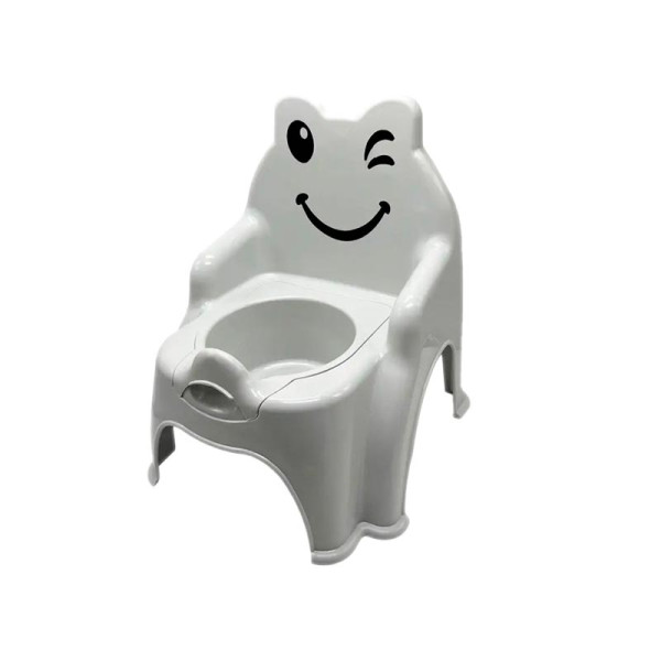 Дитячий горщик Doloni "Смайлик" світло-сірий 013317/01/10