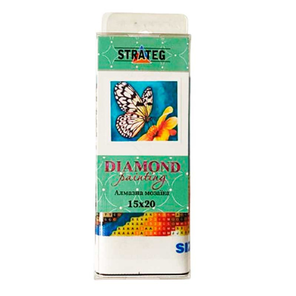 Алмазна картина Чарівний метелик Strateg 10х15 см YAB28690 Алмазна картина Чарівний метелик Strateg 10х15 см YAB28690