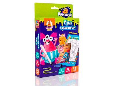 Гра з маркером Vladi Toys Пиши та витирай "Монстрики" розвиваюча VT5010-18 Гра з маркером Vladi Toys Пиши та витирай "Монстрики" розвиваюча VT5010-18