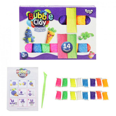 Кульковий Пластилін Danko Toys "Bubble Clay" 14 кольорів BBC-05-01U