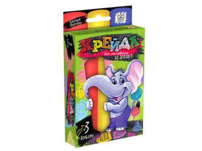 Крейда DankoToys для малювання на асфальті" велика 3 шт. MEL-01-01U Крейда DankoToys для малювання на асфальті" велика 3 шт. MEL-01-01U