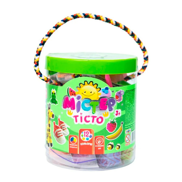 Набір тіста для ліпки 71808 (укр) Містер тісто 12 кольорів у блістері 10*9 71808