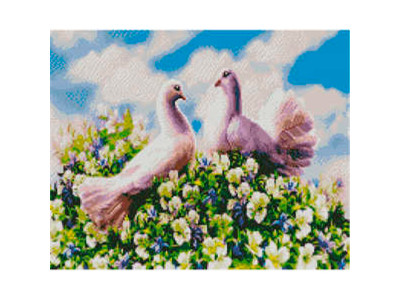 Алмазна картина Любов голубів Strateg 40х50 см L-363 Алмазна картина Любов голубів Strateg 40х50 см L-363