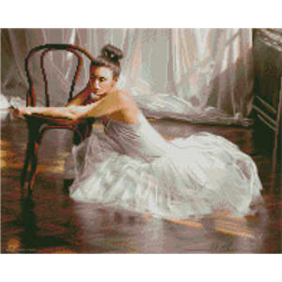 Алмазна картина Стомлена балерина Strateg 40х50 см L-435