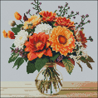 Алмазна картина Strateg Осінній букет 30x30 см FZ3030-20