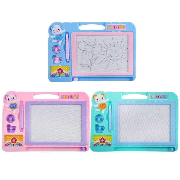 Дошка для малювання магніт 2 штампи 3 кольори C1405