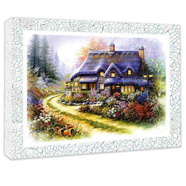 Декупаж на полотні Пейзаж "Казкова хатинка" 20x30см 94654 Декупаж на полотні Пейзаж "Казкова хатинка" 20x30см 94654