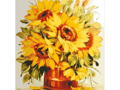 Алмазна мозаїка Букет соняшників 40*50 АМ 5000