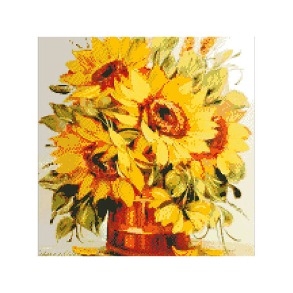 Алмазна мозаїка Букет соняшників 40*50 АМ 5000