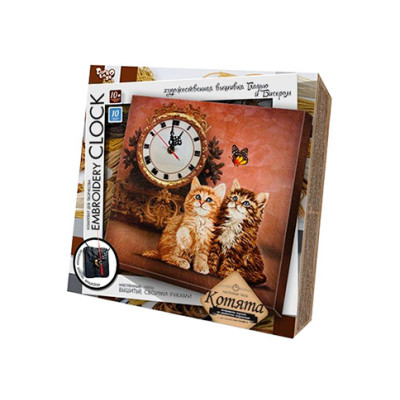 Набір для творчості "Embroidery clock" Кошенята DankoToys 5521 05