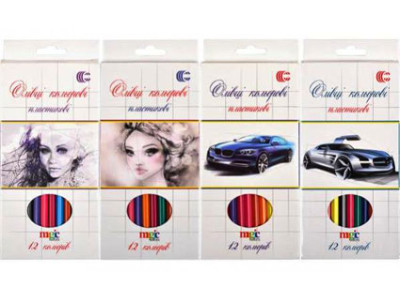 Олівець 12 кольорів White Night "С" 12 кольорів CR555-12 Олівець 12 кольорів White Night "С" 12 кольорів CR555-12