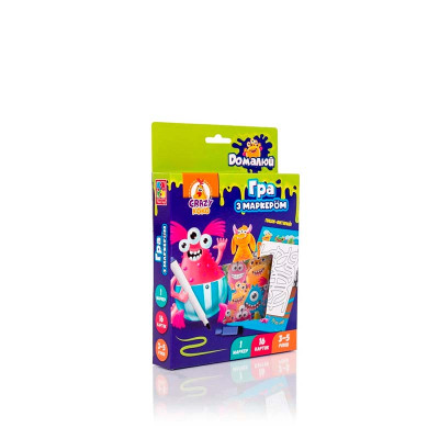 Гра з маркером Vladi Toys Пиши та витирай "Монстрики" розвиваюча VT5010-18