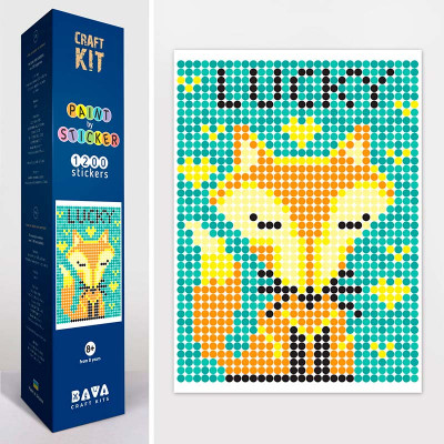Картина за номерами наклейками Умняшка "Лиска" 33 на 48см 1200 стікерів 1838