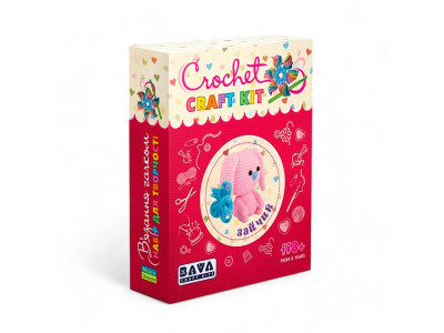 Набір дитячої творчості Умняшка "В'язання гачком Кролик" ВК-001 Набір дитячої творчості Умняшка "В'язання гачком Кролик" ВК-001