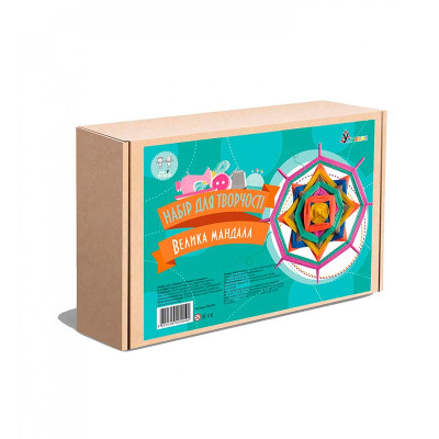 Набір дитячої творчості Умняшка Плетіння Велика Мандала ПМ-001 Набір дитячої творчості Умняшка Плетіння Велика Мандала ПМ-001