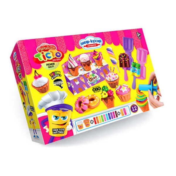 Тісто для ліпки Danko Toys "Master Do" ШЕФ-КУХАР Кондитер середня укр TMD-10-03U