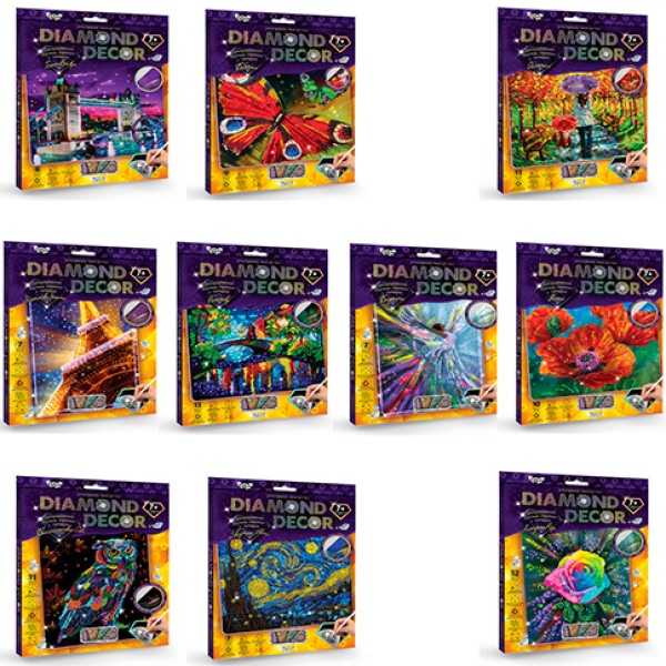 Набір для творчості Danko Toys "DIAMOND DECOR" розвиваючий DD-01-0102..07091011 Набір для творчості Danko Toys "DIAMOND DECOR" розвиваючий DD-01-0102..07091011