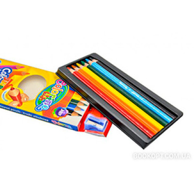 Олівці кольорові в пластиковому контейнері тригранні Jumbo товщина грифел 15516PTR