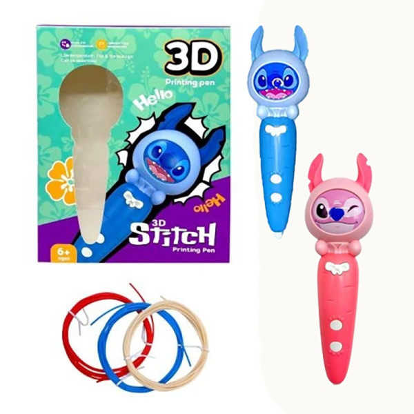 3D ручка Стіч 3 мотки пластику в комплекті 3d-pen0001 3D ручка Стіч 3 мотки пластику в комплекті 3d-pen0001