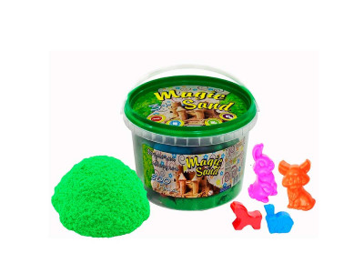 Кінетичний пісок Magic sand зеленого кольору у відрі 0500 кг 371-5 Кінетичний пісок Magic sand зеленого кольору у відрі 0500 кг 371-5