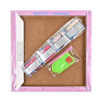 Алмазна картина Strateg Кіт зі смарагдовими очима 30х30 см DEEX16303