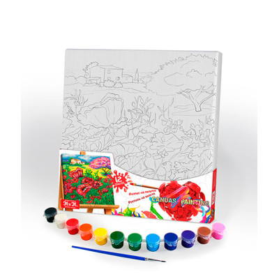 Картина за номерами Danko Toys "Canvas Painting" макове поле 31x31 см PX-05-10
