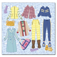 Одягалка Глорія Стильна красуня. Синя 369869