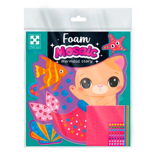 Набір для творчості Vladi Toys «Історія русалоньки» зі мякою мозаїкою та с VT4511-21