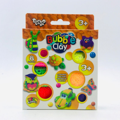 Кульковий Пластилін Danko Toys "Bubble Clay" 8 кольорів BBC-04-01U