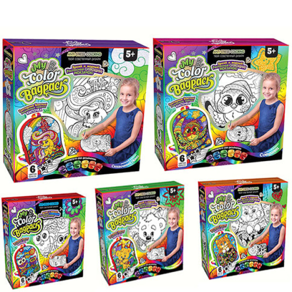 Набір для творчості Danko Toys "My Color BagPack" рюкзак-розмальовка CВР-01-0102030405 Набір для творчості Danko Toys "My Color BagPack" рюкзак-розмальовка CВР-01-0102030405