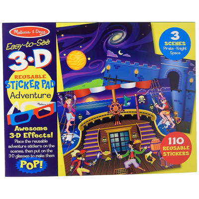Багаторазові 3-D наліпки "Пригоди" 9375