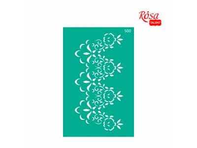 Трафарет багаторазовий самоклеючий Бордюрний 13*20см №500 Серія "Ажур" R 3792 Трафарет багаторазовий самоклеючий Бордюрний 13*20см №500 Серія "Ажур" R 3792