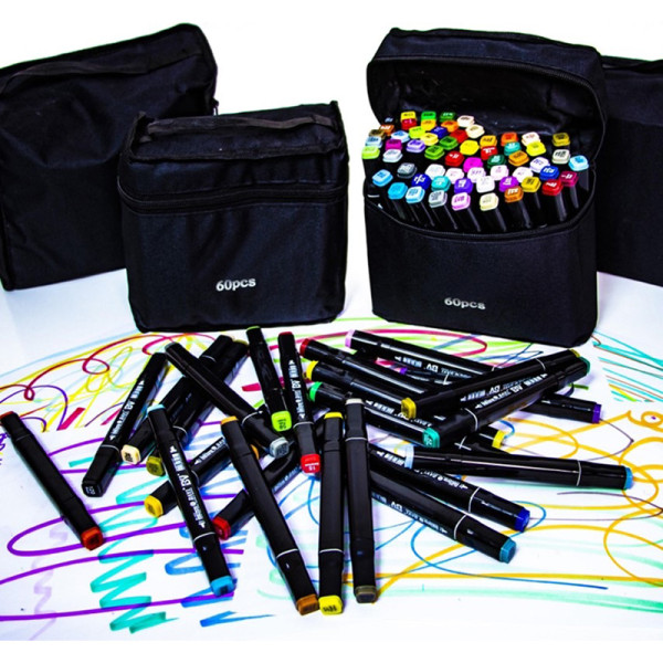 Набір двухсторонніх маркерів 60 шт 60 Набір двухсторонніх маркерів 60 шт 60