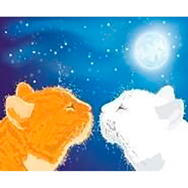 Алмазна картина Любляча пара котиків Strateg 10х15 см YAB14422 Алмазна картина Любляча пара котиків Strateg 10х15 см YAB14422