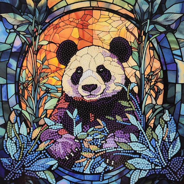 Алмазна картина Strateg Панда в тиші 30х30 см DEEX16308 Алмазна картина Strateg Панда в тиші 30х30 см DEEX16308