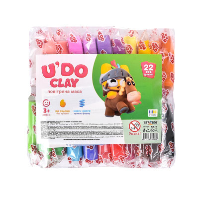 Набір для творчості Stateg "U'DO Clay 22 шт." брикет 10г 30873 Набір для творчості Stateg "U'DO Clay 22 шт." брикет 10г 30873