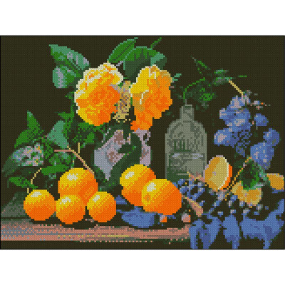 Алмазна картина Strateg Натюрморт із апельсинами 30x40 см FZ3040-02